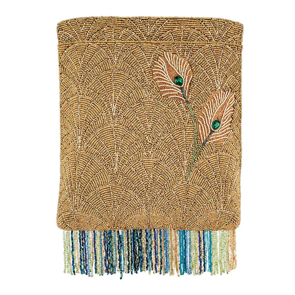 Mary Frances Peacock Feathers Crossbody Handbag - Image 3