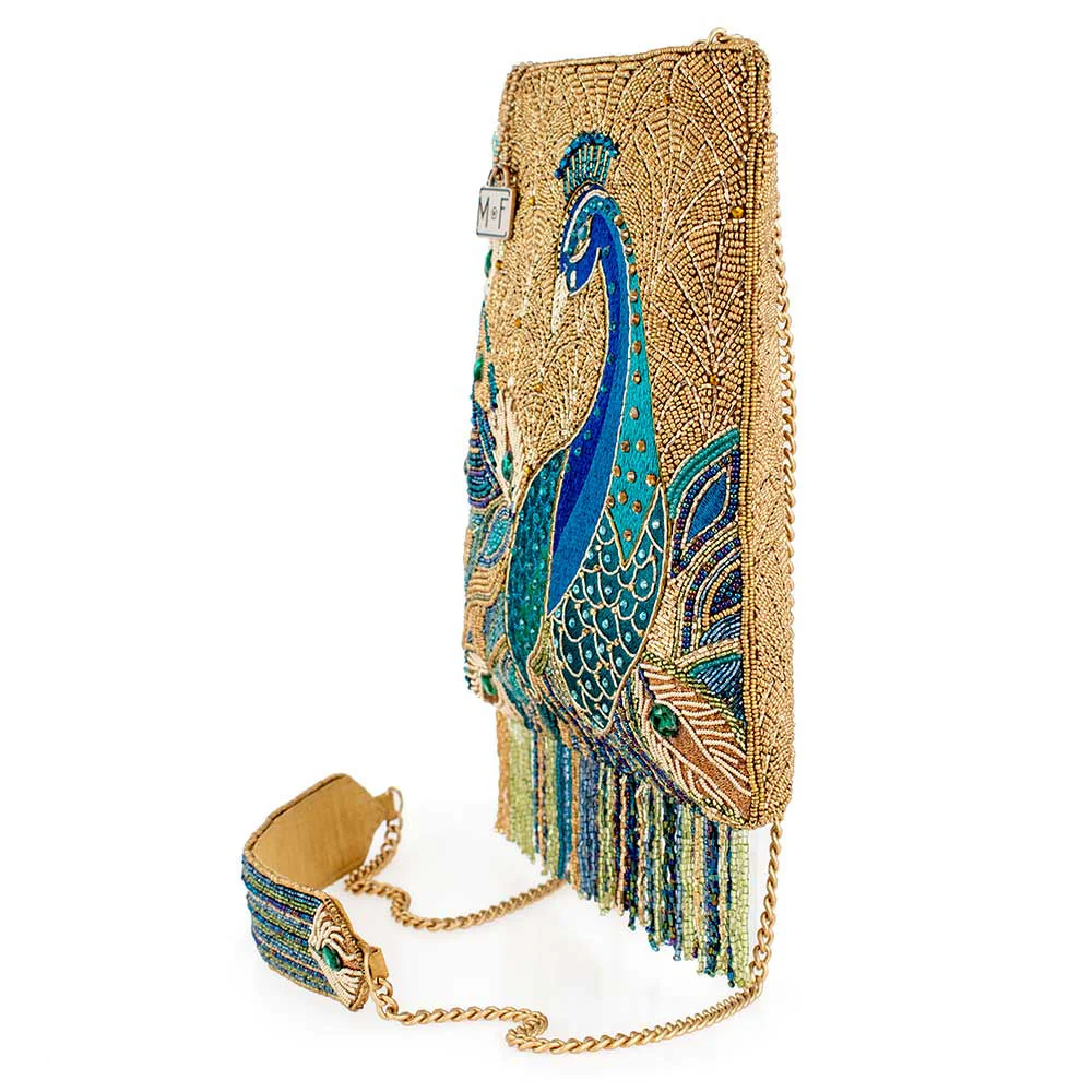 Mary Frances Peacock Feathers Crossbody Handbag - Image 5