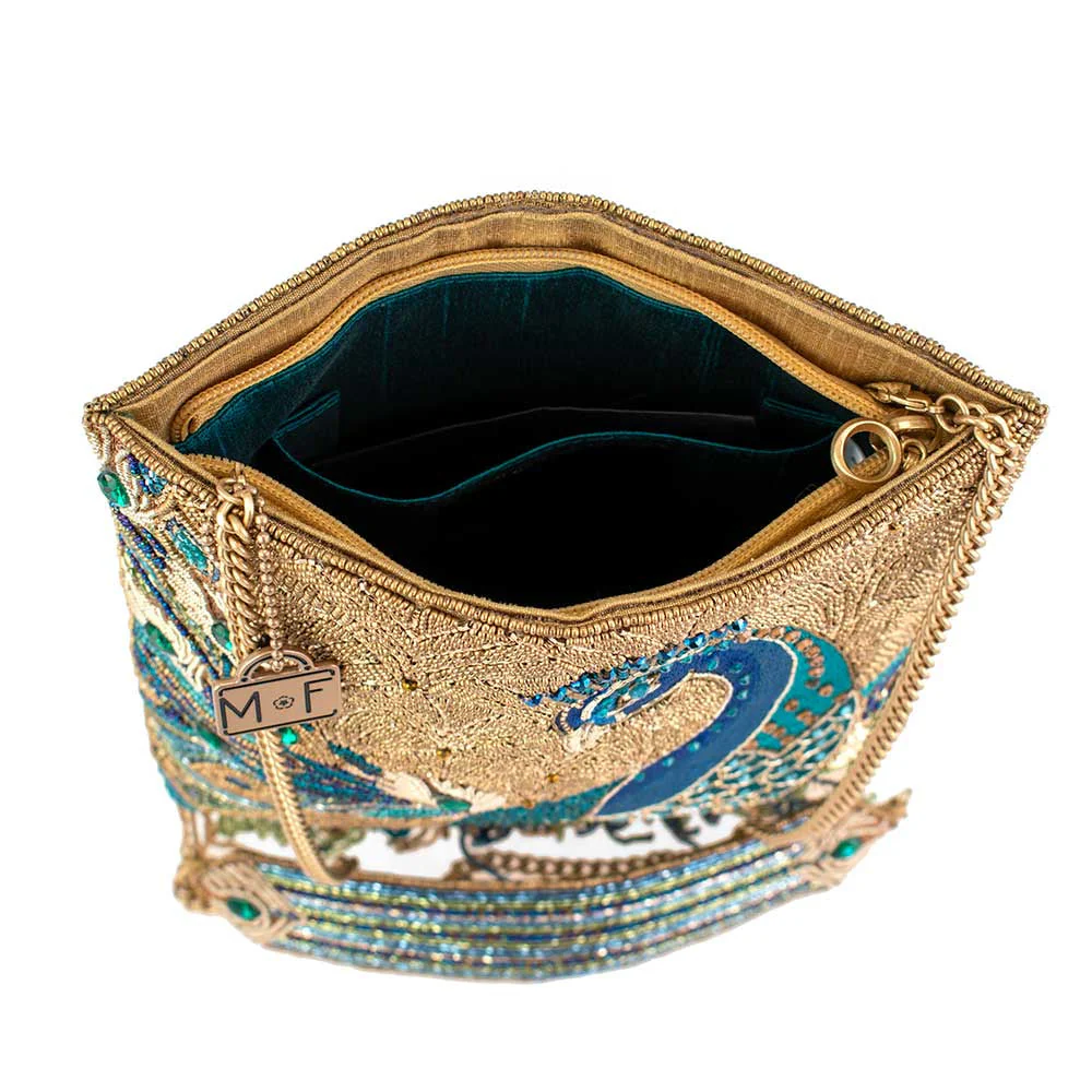 Mary Frances Peacock Feathers Crossbody Handbag - Image 6