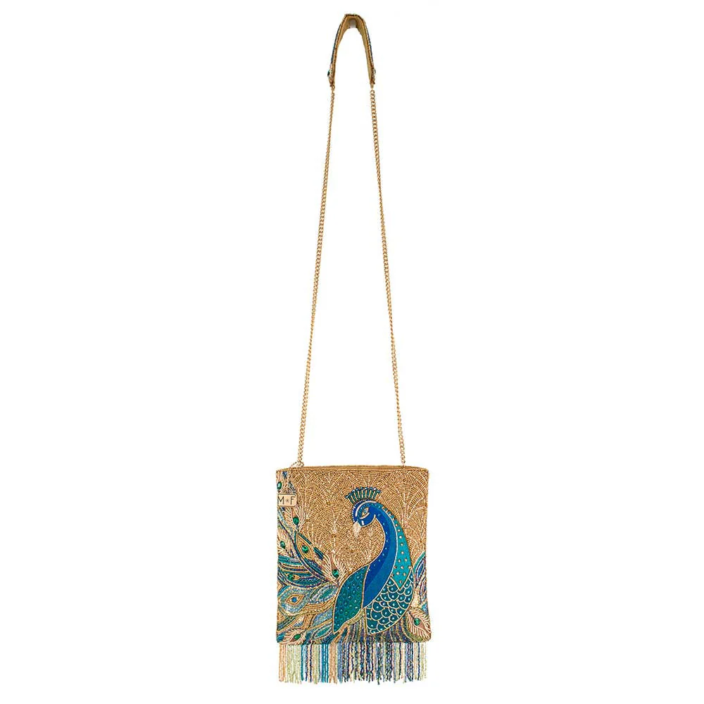 Mary Frances Peacock Feathers Crossbody Handbag - Image 7