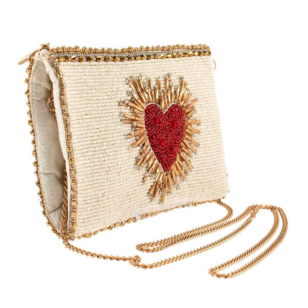 Mary Frances Heart Burst Beaded Crossbody Phone Bag - Image 5