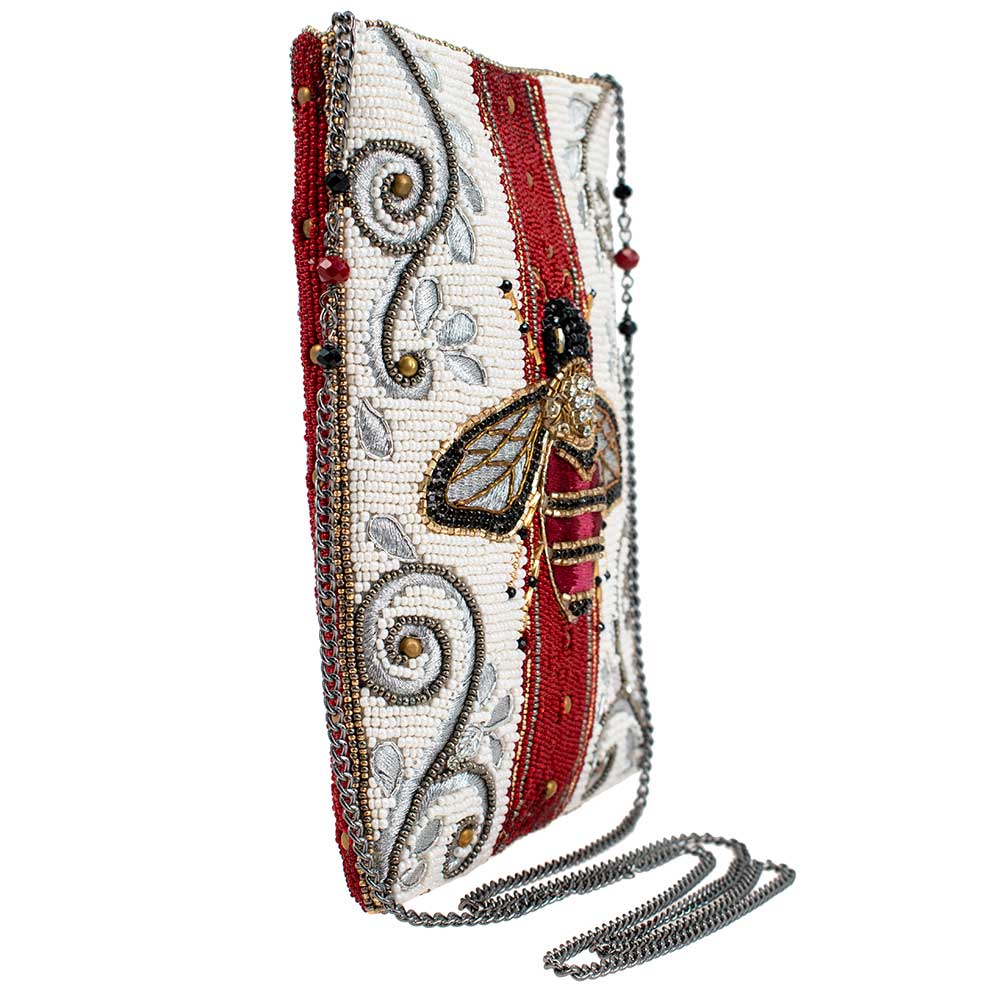 Mary Frances Royal Bee Mini Beaded Crossbody Handbag, Multi - Image 3