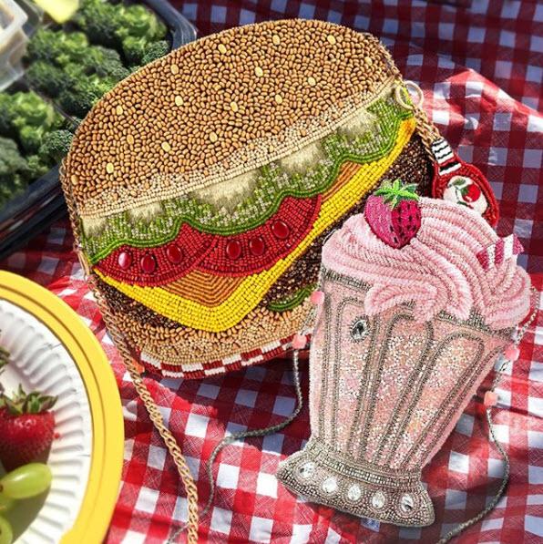 Mary Frances Shake It Up Strawberry Milkshake Crossbody Handbag Purse, Pink - Image 6