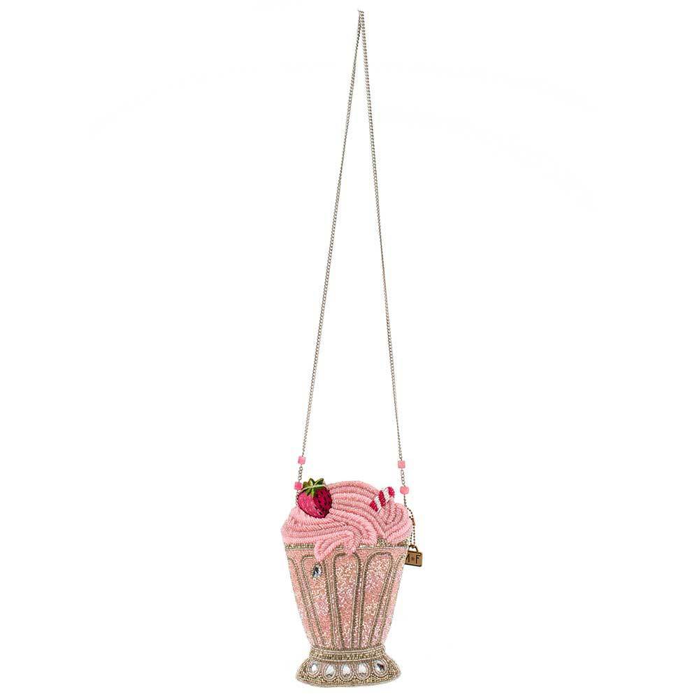 Mary Frances Shake It Up Strawberry Milkshake Crossbody Handbag Purse, Pink - Image 9