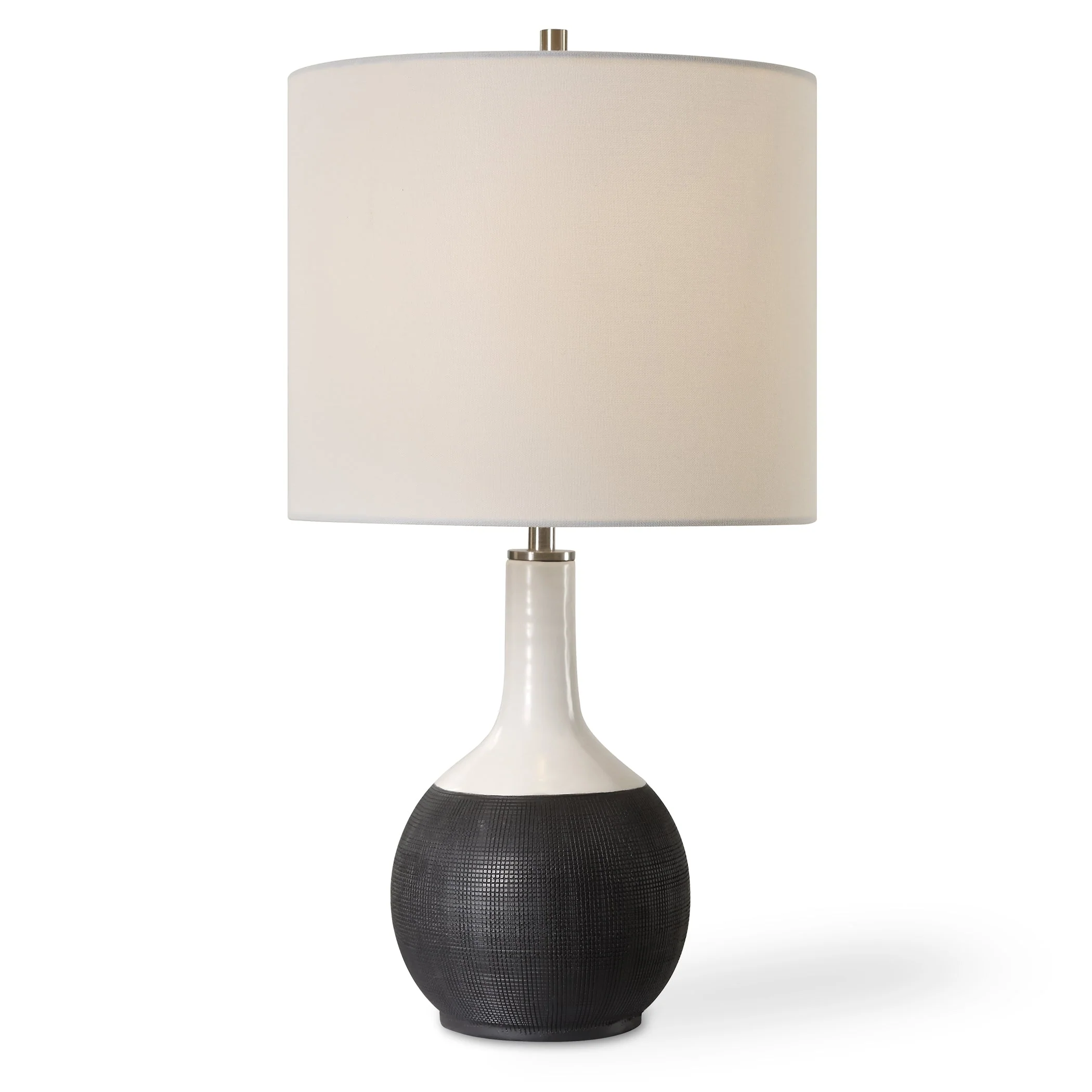 Matte Black Creamic Accent Lamp