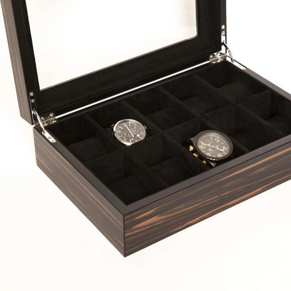 Matte Ebony Watch Box - 10-slot