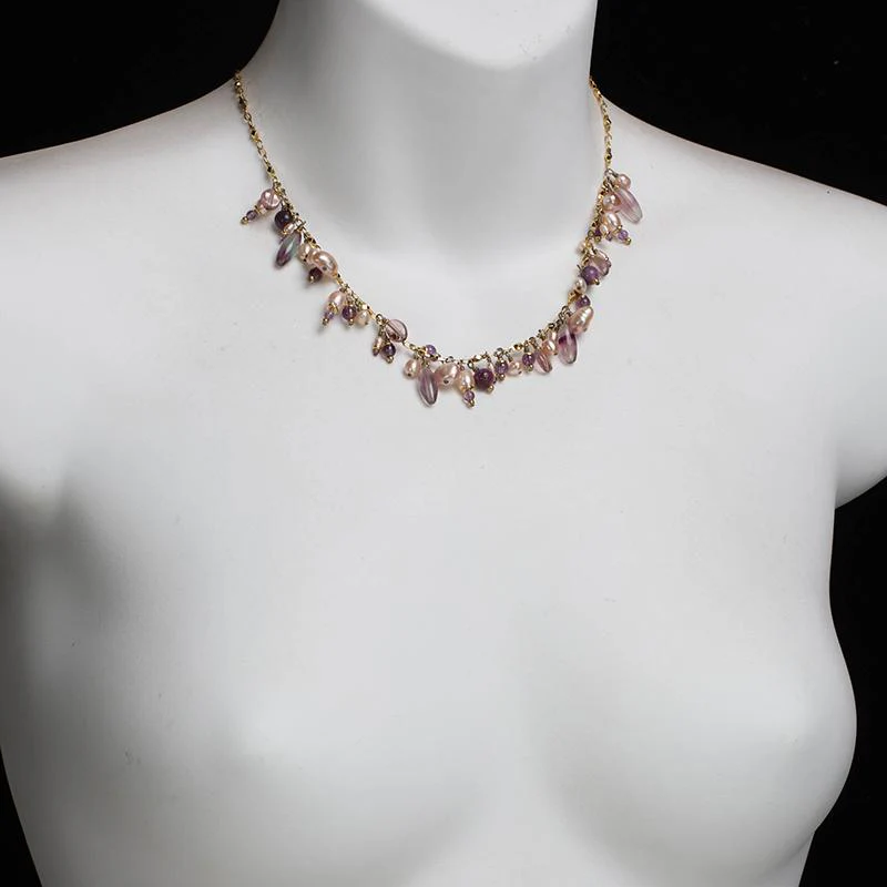 Michal Golan Amethyst Charm Necklace - Image 2
