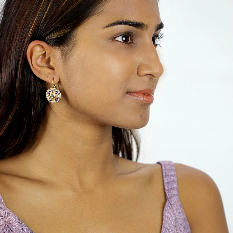 Michal Golan Amethyst Circle Earrings - Image 3