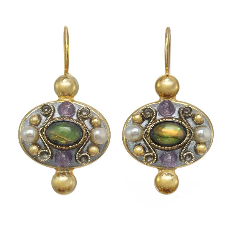 Michal Golan Amethyst Oval Earrings