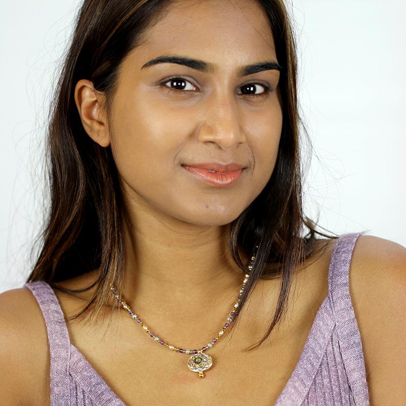 Michal Golan Amethyst Oval Necklace - Image 3