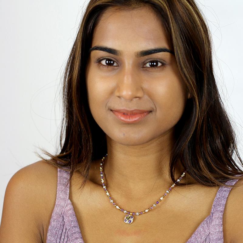 Michal Golan Amethyst Square Necklace - Image 3