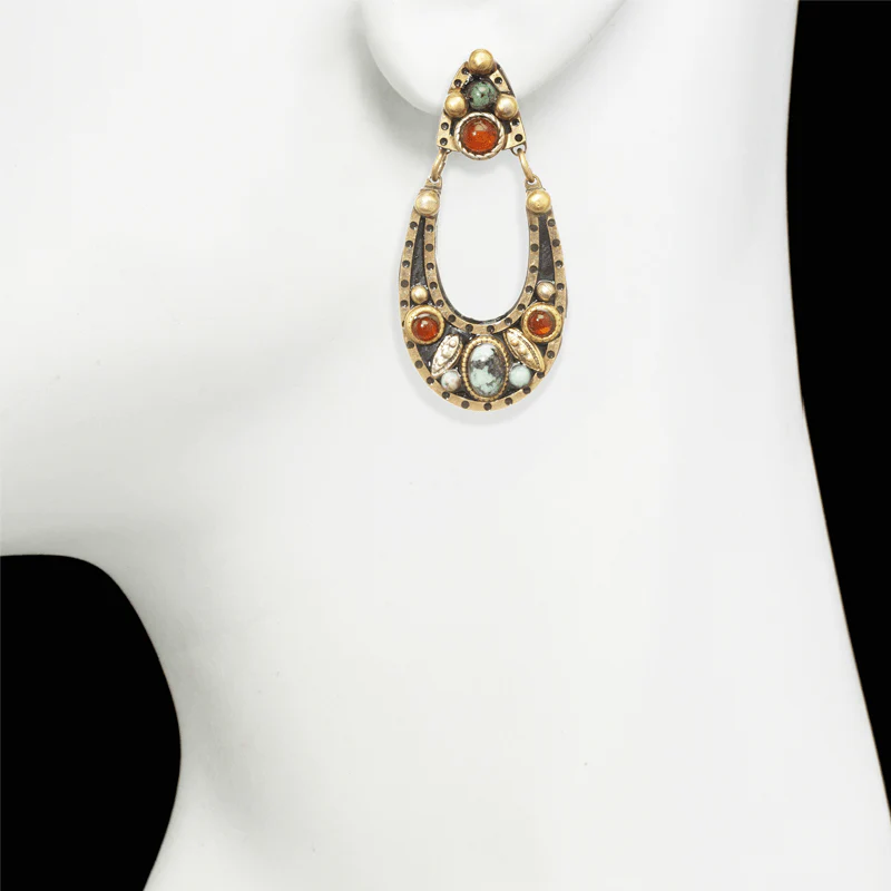 Michal Golan Earth Drop Hoop Earring - Image 2