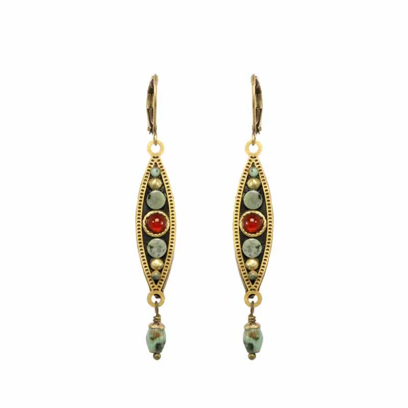 Michal Golan Earth Oval Dangle Earrings