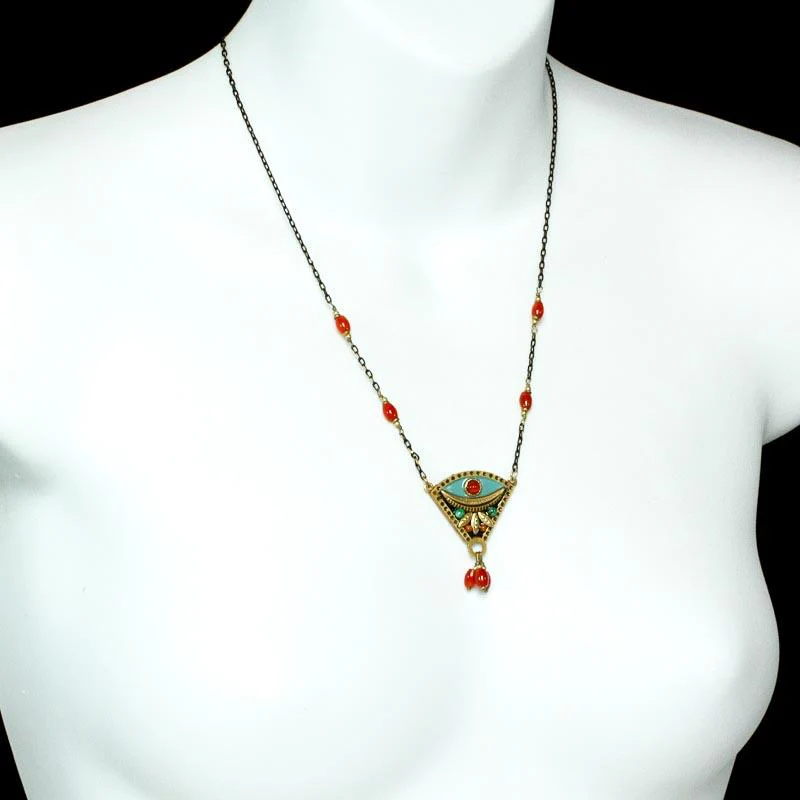 Michal Golan Earth Triangle Eye Necklace