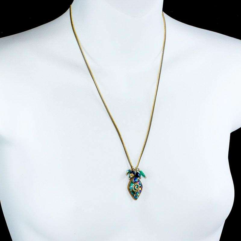Michal Golan Emerald Pendant Necklace