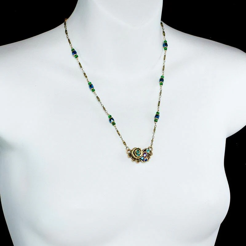 Michal Golan Emerald Swirl Necklace - Image 2