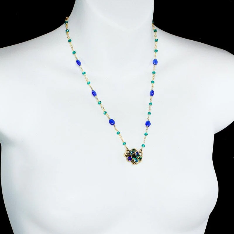 Michal Golan Emerald Swirl Necklace - Image 2