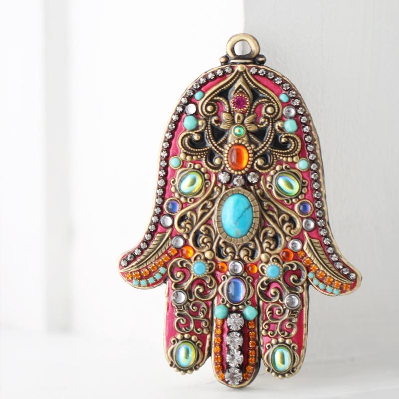 Michal Golan Fuschia Wall Hamsa