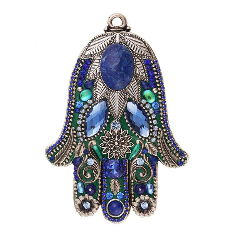 Michal Golan Indigo and Silver Wall Hamsa