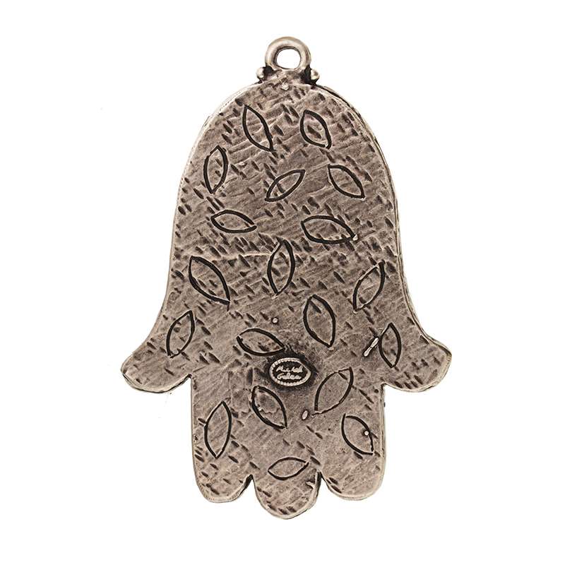 Michal Golan Indigo and Silver Wall Hamsa - Image 2