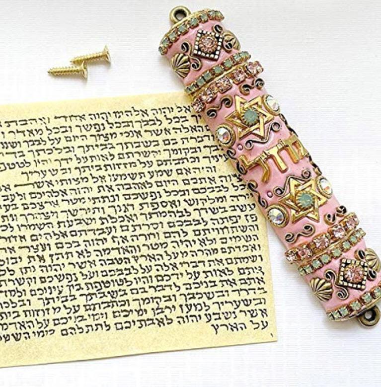 Michal Golan Mezuzah in Pink - Image 2