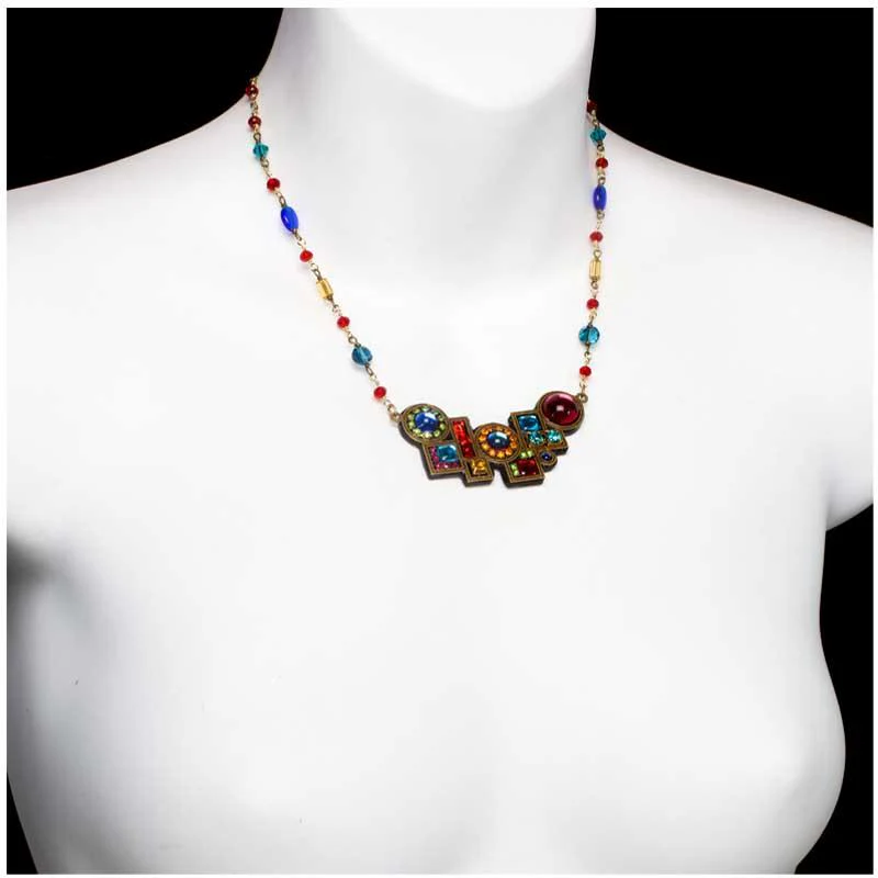 Michal Golan Multi Bright Abstract Horizontal Necklace - Image 2