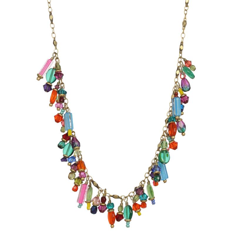 Michal Golan Multi-Bright Bead Dangle Necklace
