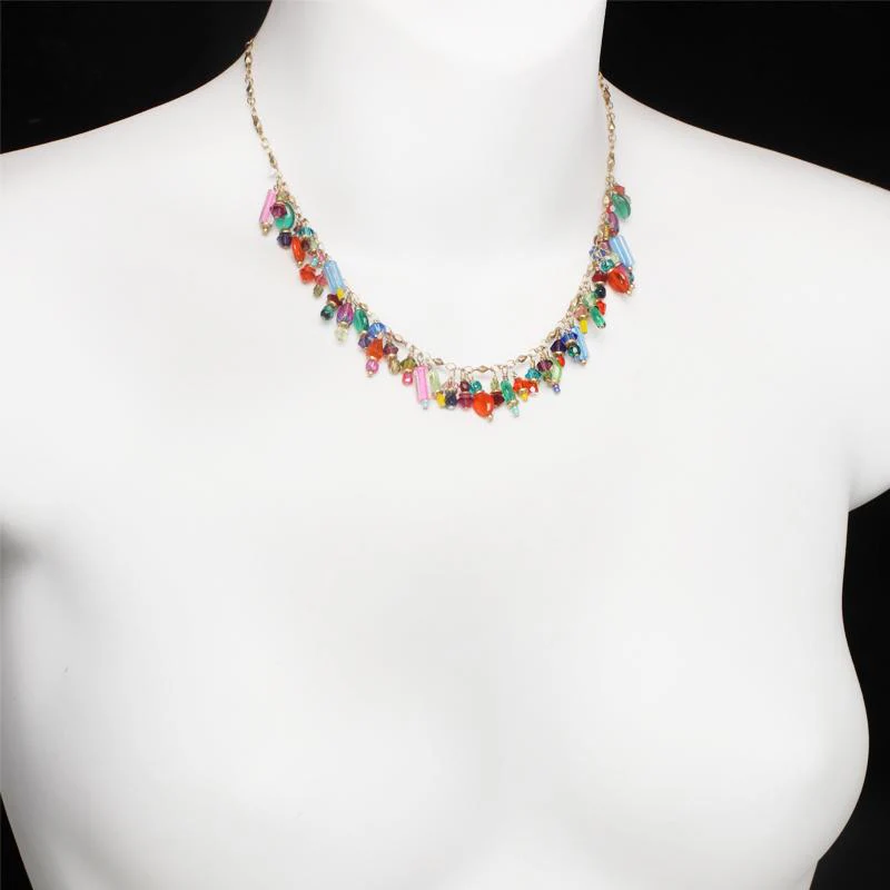 Michal Golan Multi-Bright Bead Dangle Necklace - Image 2