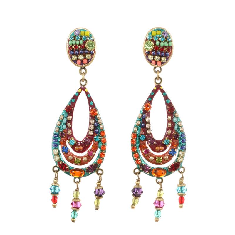 Michal Golan Multi-Bright Big Teardrop Earrings