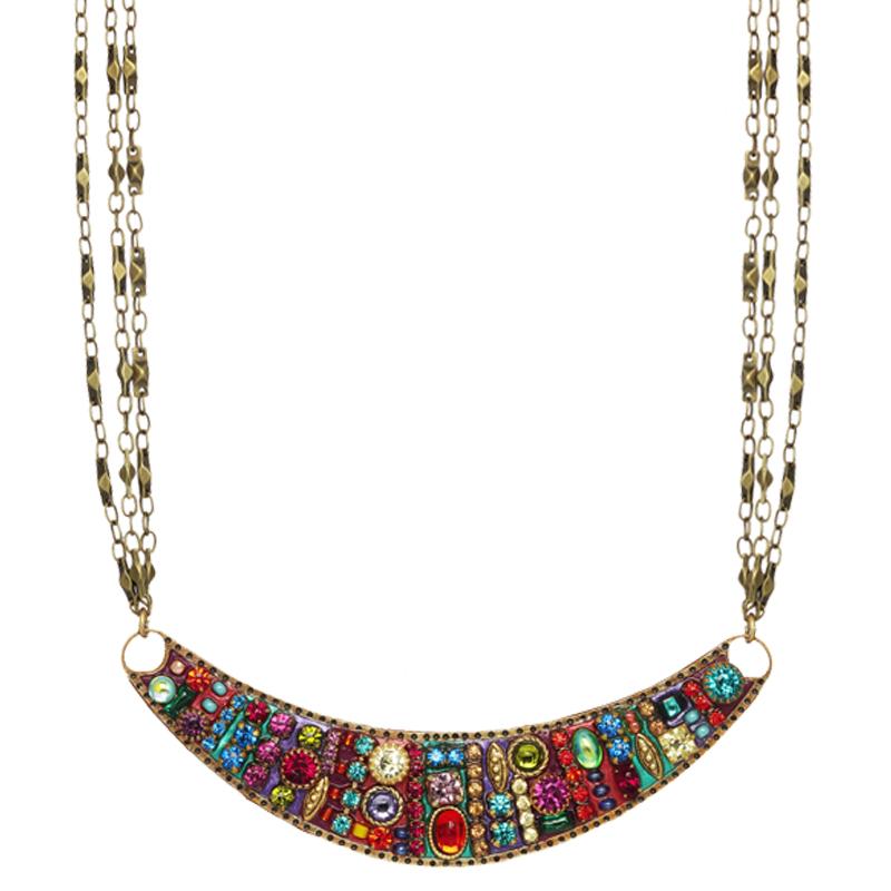 Michal Golan Multi Bright Boomerang Necklace