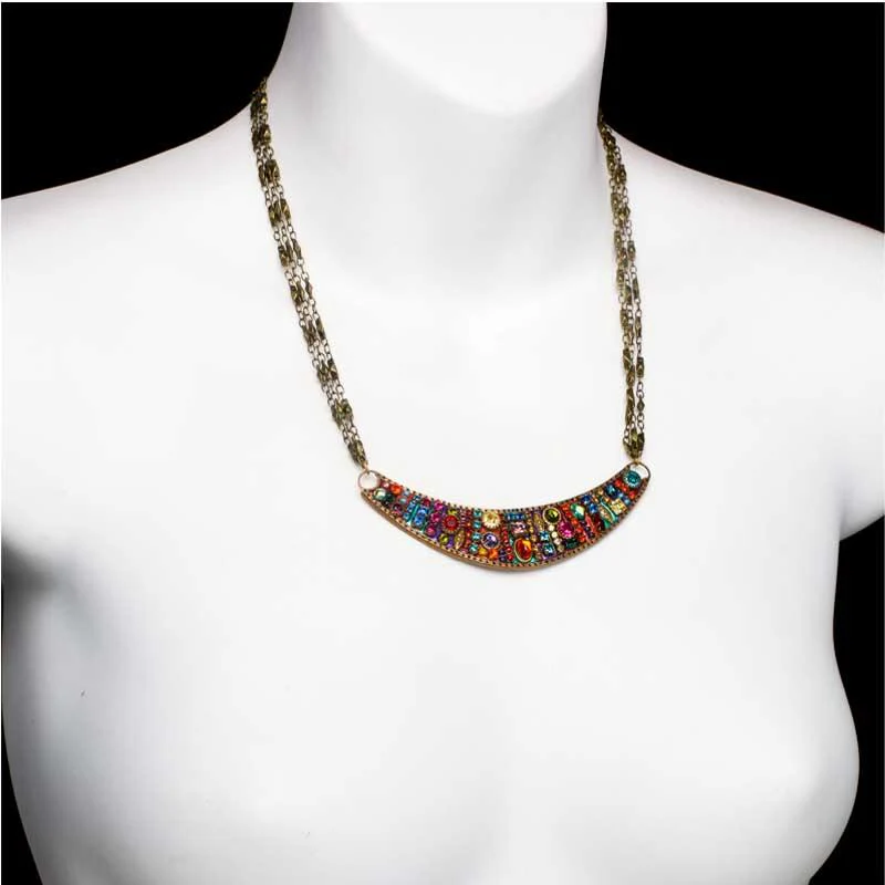 Michal Golan Multi Bright Boomerang Necklace - Image 2