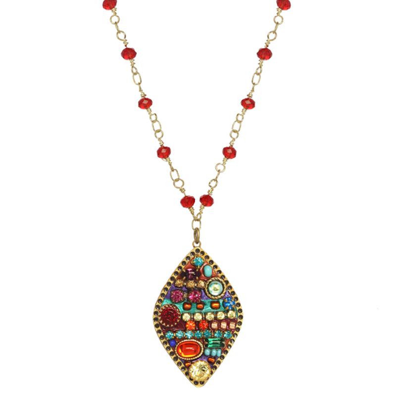 Michal Golan Multi Bright Diamond Necklace