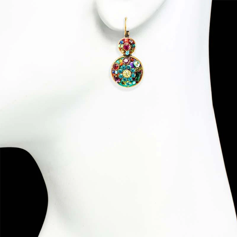 Michal Golan Multi-Bright Double Round Earrings - Image 2
