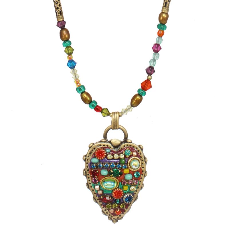 Michal Golan Multi Bright Heart II Necklace