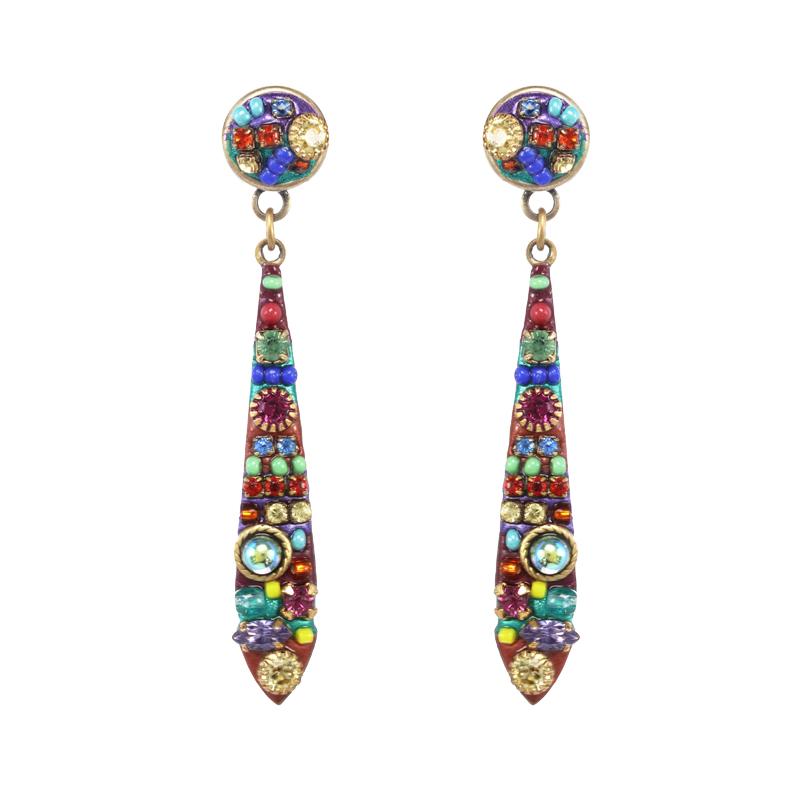 Michal Golan Multi-Bright Sharp Drop Earrings
