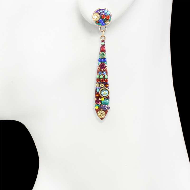 Michal Golan Multi-Bright Sharp Drop Earrings - Image 2