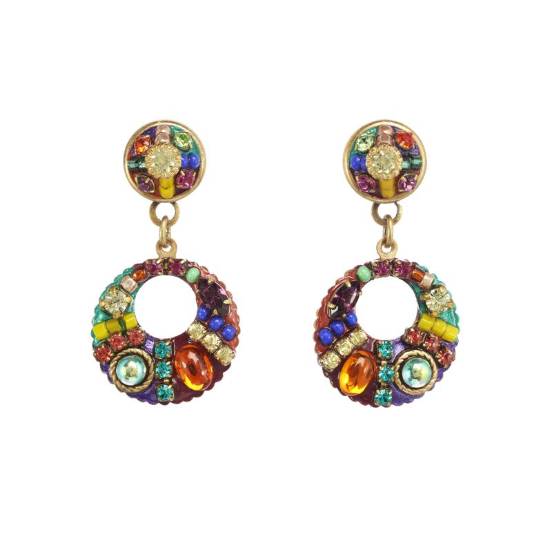 Michal Golan Multi-Bright Tiny Hoop Earrings
