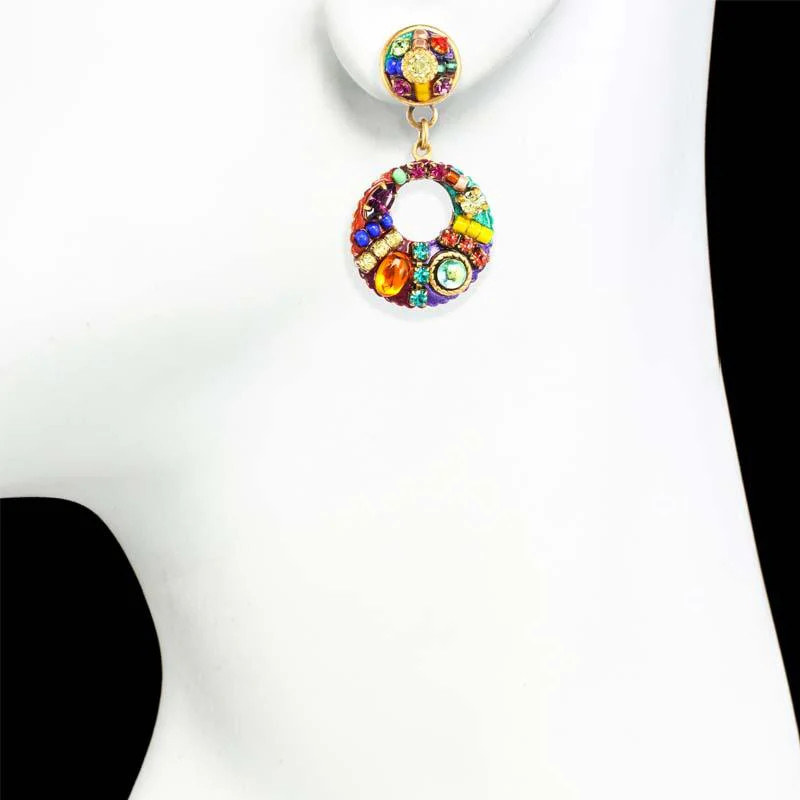 Michal Golan Multi-Bright Tiny Hoop Earrings - Image 2