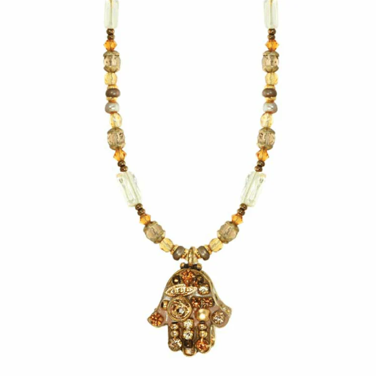 Michal Golan Multi Gold Hamsa Necklace