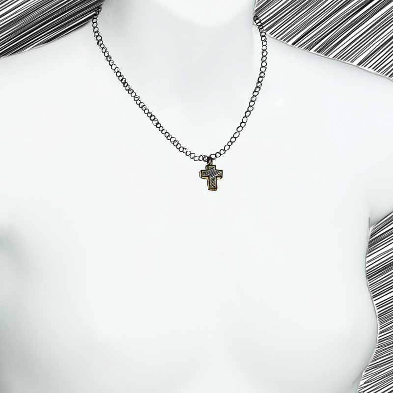 Michal Golan Small Multibright Cross Necklace - Image 2