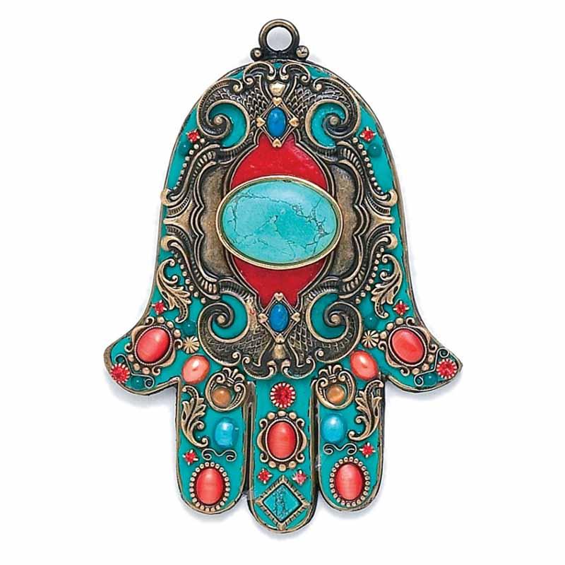 Michal Golan Turquoise Wall Hamsa