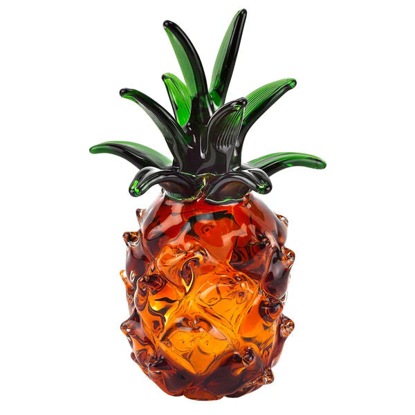 Murano Style Mouth Blown Art Glass 10" Pineapple