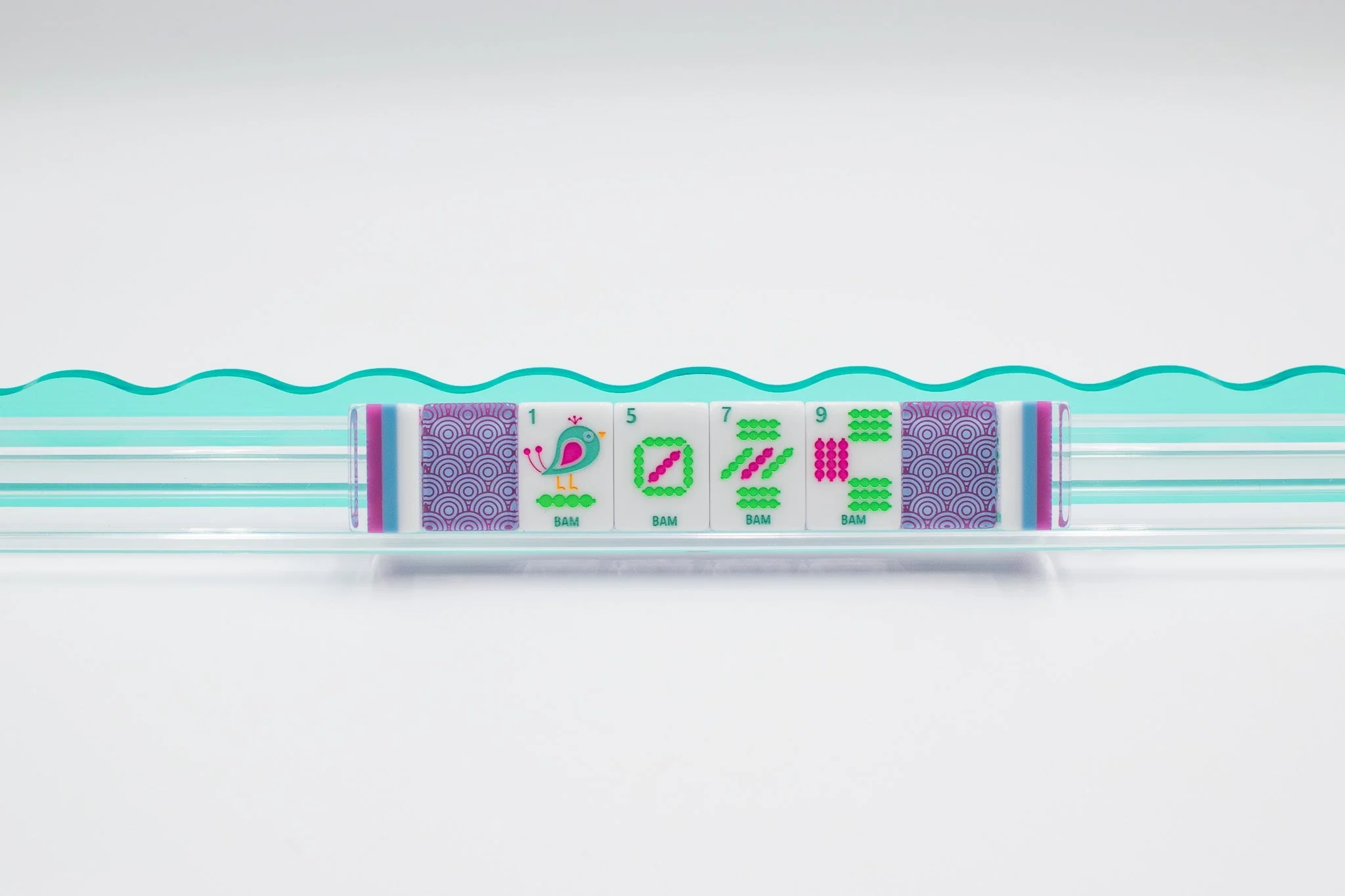 Crystal Confetti Purple | Mahjong with a Sprinkle of Color and Joy | Clear Top with Colorful Pattern and Layers - Image 10