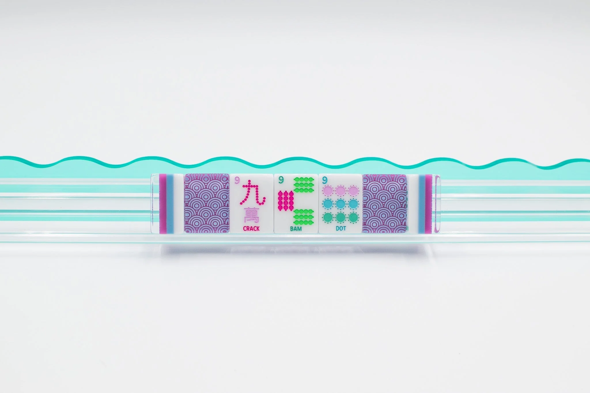 Crystal Confetti Purple | Mahjong with a Sprinkle of Color and Joy | Clear Top with Colorful Pattern and Layers - Image 12