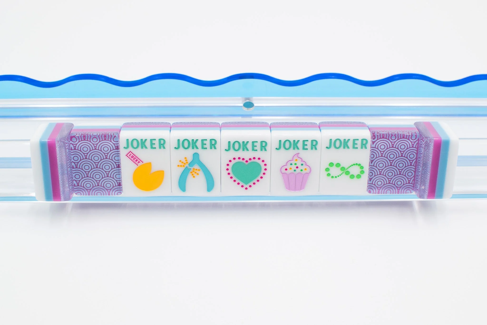 Crystal Confetti Purple | Mahjong with a Sprinkle of Color and Joy | Clear Top with Colorful Pattern and Layers - Image 9