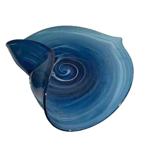 Ocean Whirl - Handblown Art Glass Bowl 8011 by Viz Glass
