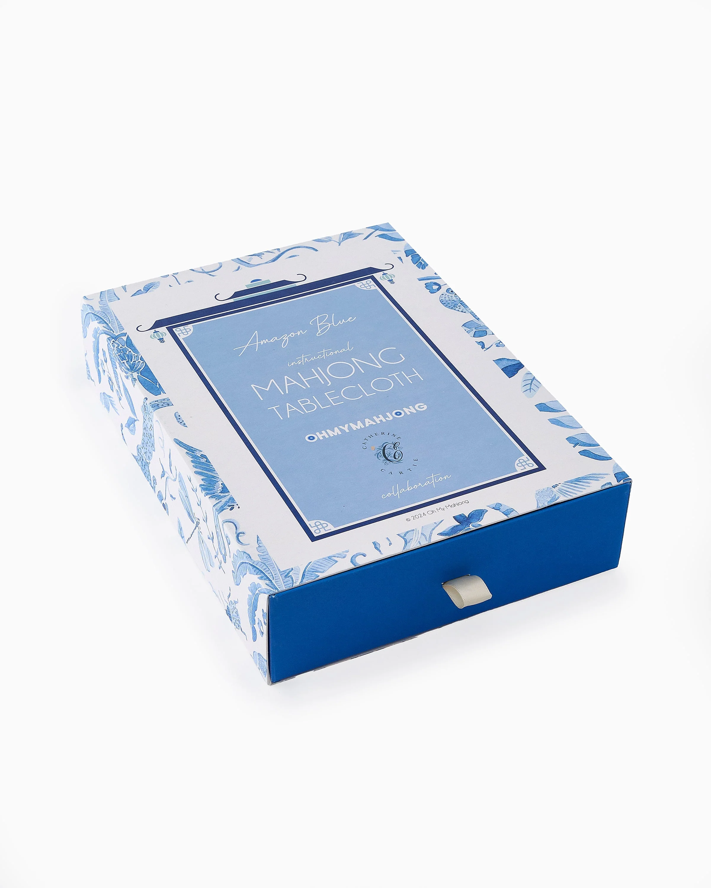 Oh My Mahjong Amazon Blue Instructional Mahjong Tablecloth - Image 4