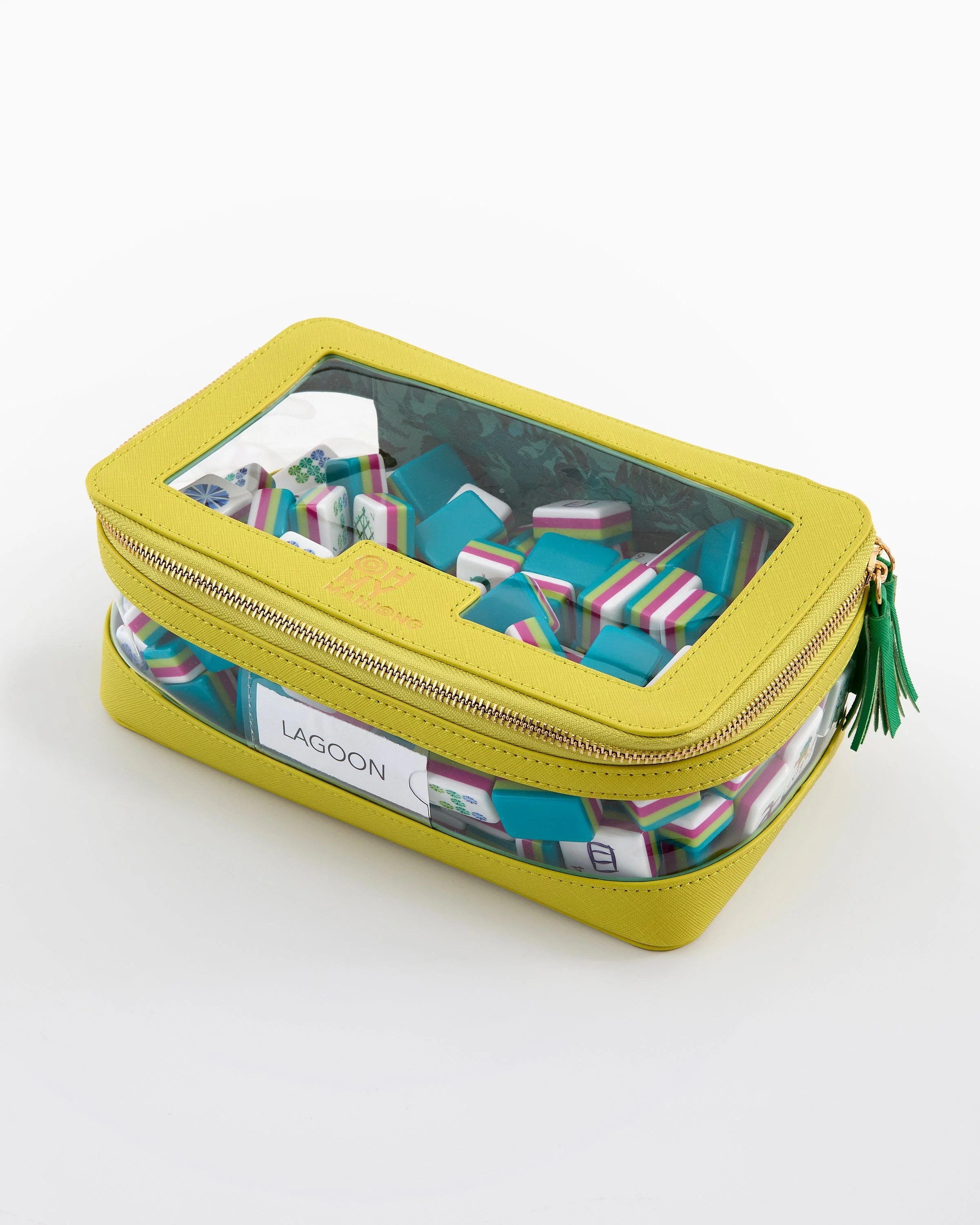 Oh My Mahjong Chartreuse Tile Storage Bag - Image 3