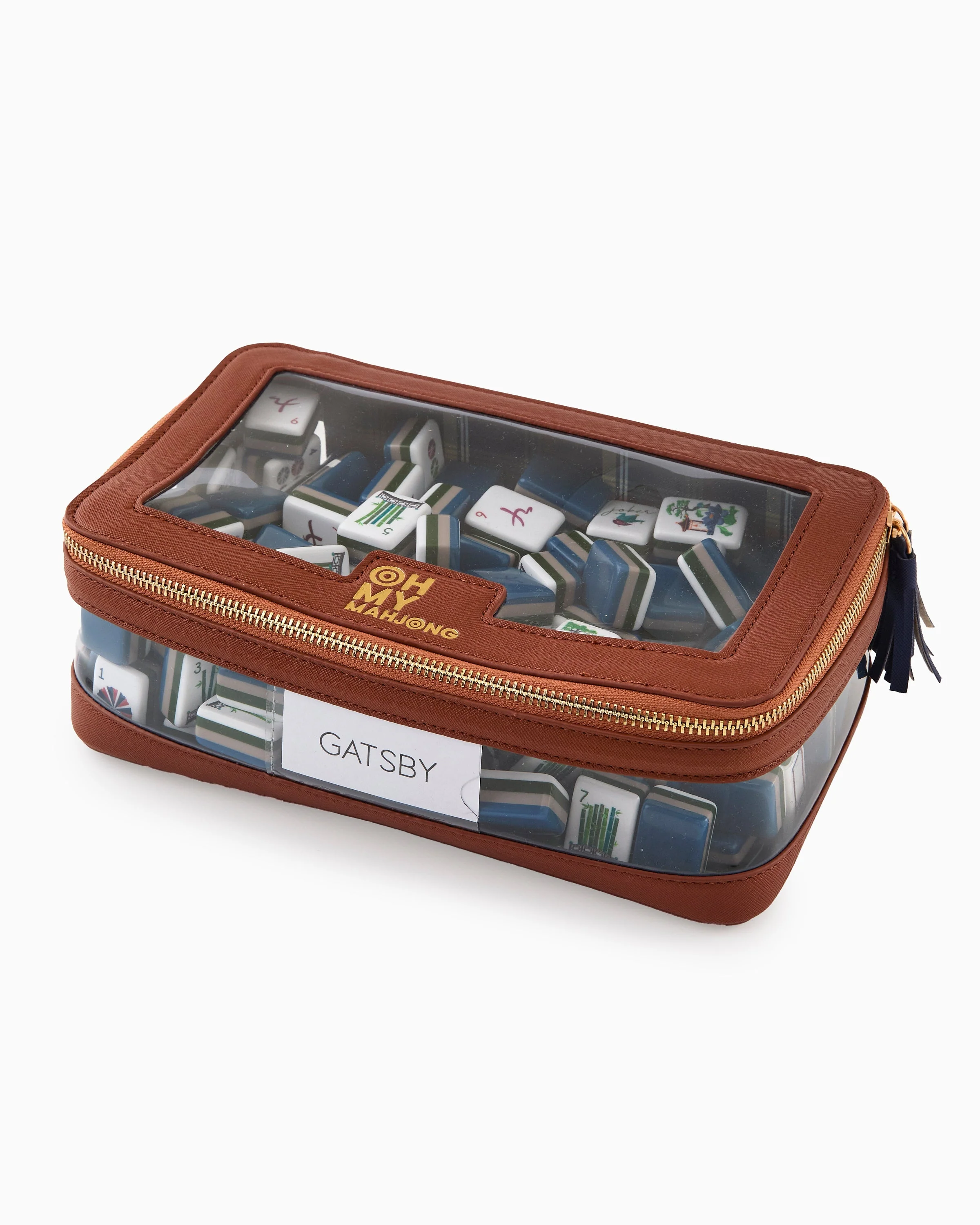 Oh My Mahjong Cognac Tile Storage Bag - Image 3