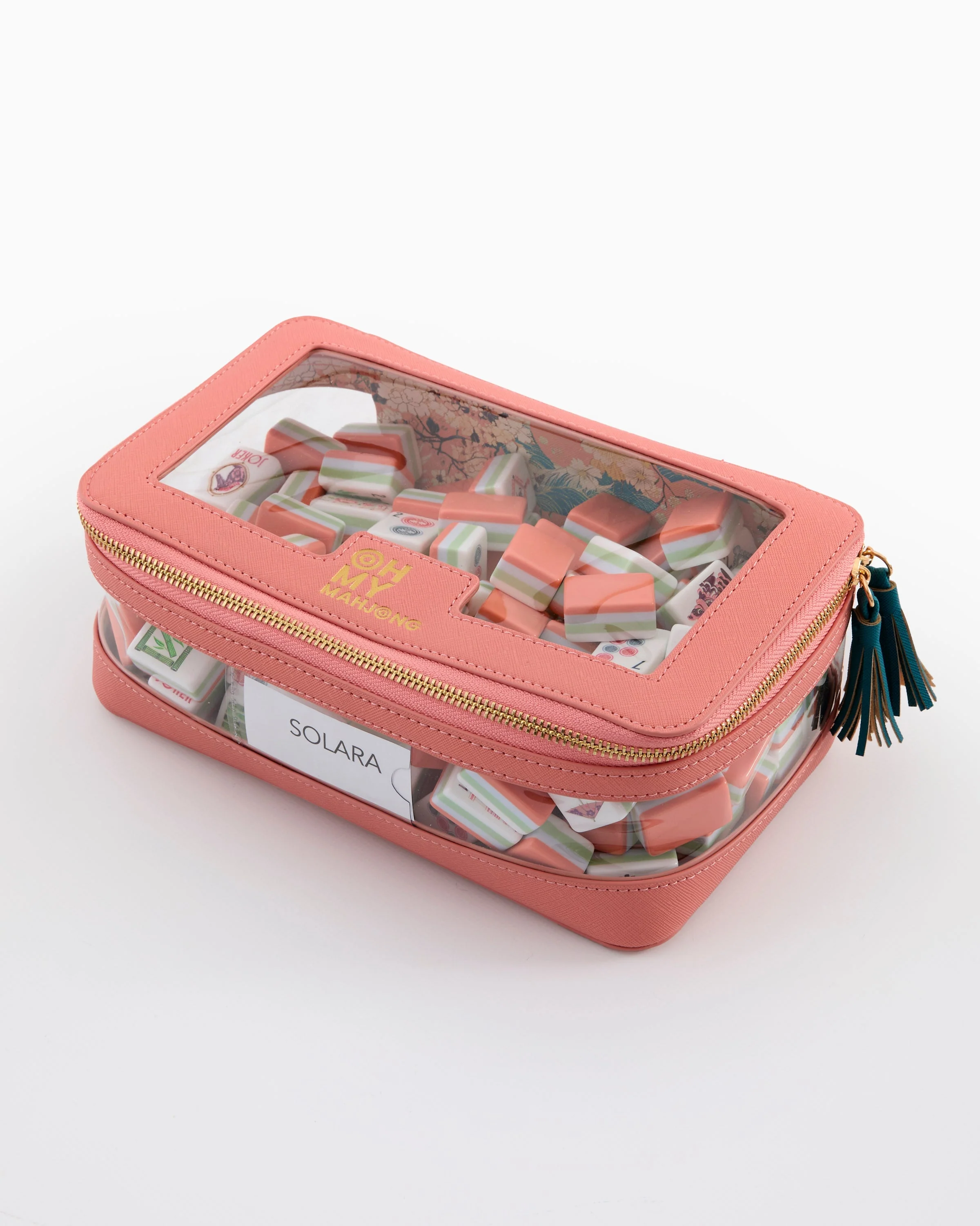 Oh My Mahjong Coral Tile Storage Bag - Image 3